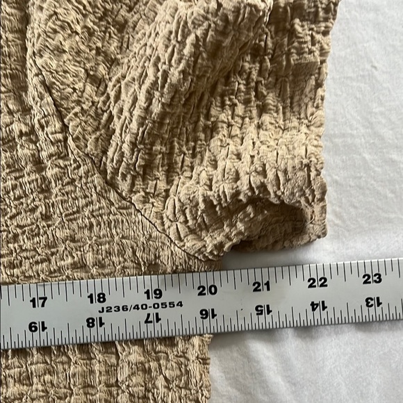 MANGO MNG Tan Textured Button-Up Shirt XXL neutral minimalist capsule wardrobe - Picture 5 of 7